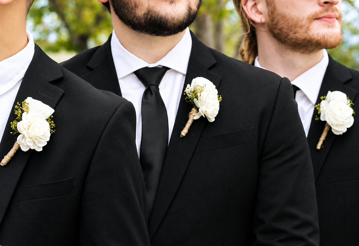 Groomsmen/Fathers/Guests Bouttoninere